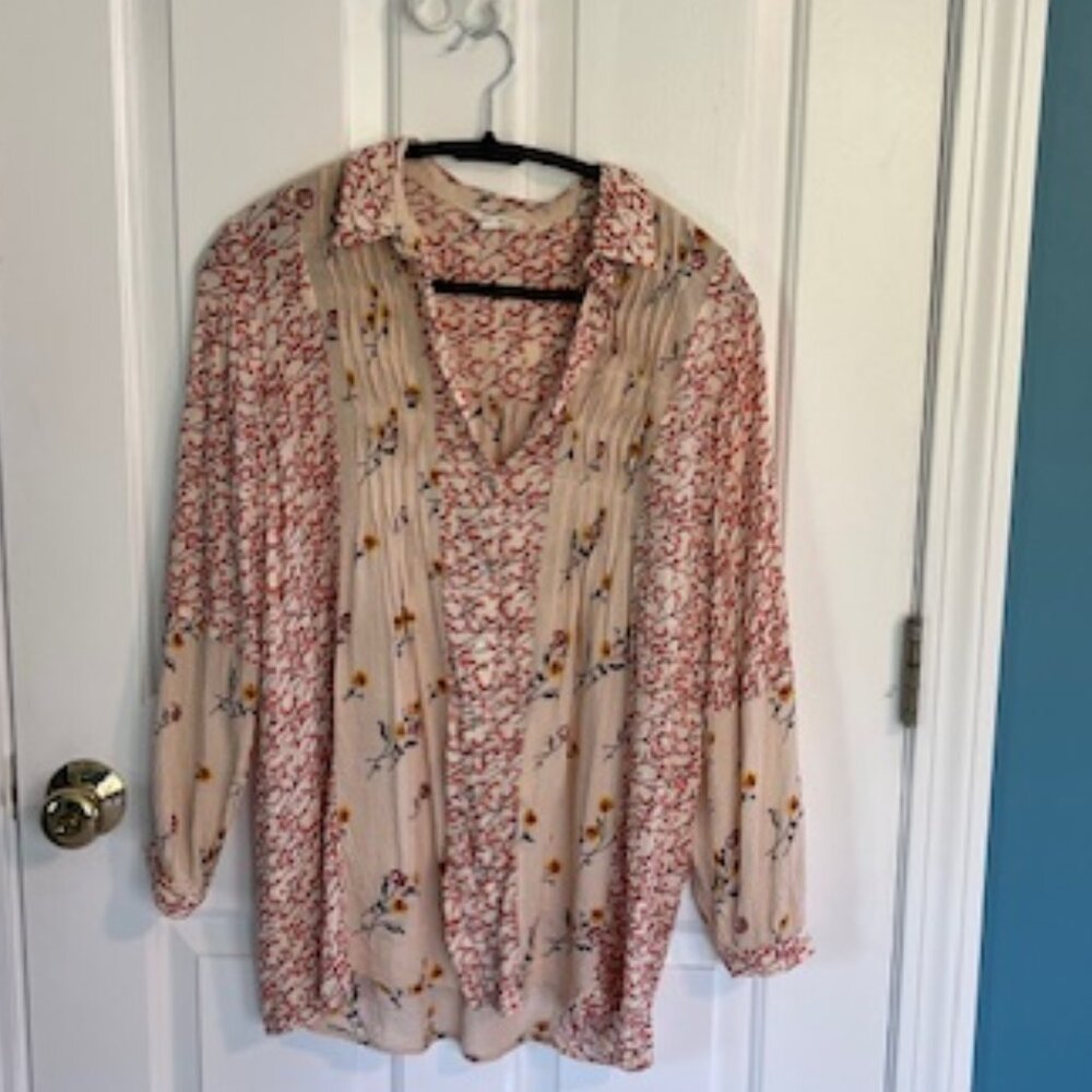 June and Delancey Oversize floral blouse